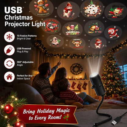 ✨Plug-&-Play HD Christmas Projector – 6 or 10 Festive Scenes(📦Buy 3 Free Shipping)