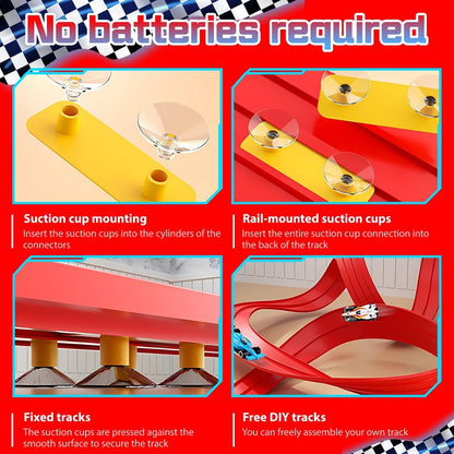 🎄🎁 2025 Christmas Surprise Gift: DIY Flexible Racing Track Toy 🚗✨