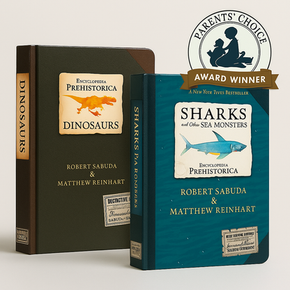 🦖3D Encyclopedia Prehistorica Series🦈Dinosaurs + Sharks & Sea Monsters — Pop-Up Book