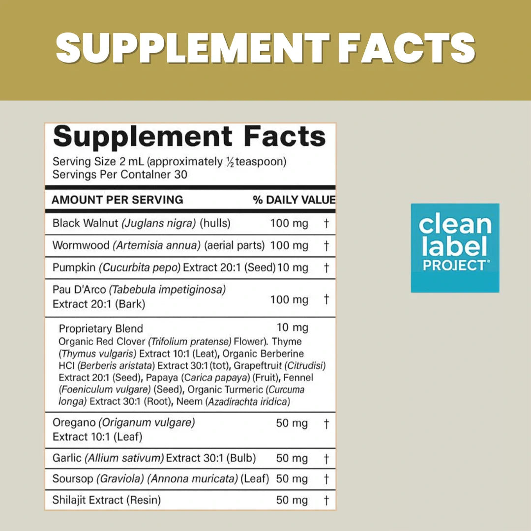 Black Walnut Wormwood Parasite Cleanse