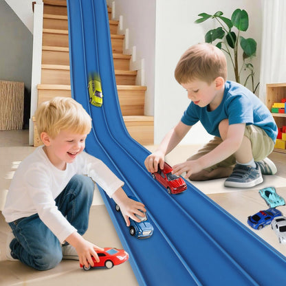 🎄🎁 2025 Christmas Surprise Gift: DIY Flexible Racing Track Toy 🚗✨